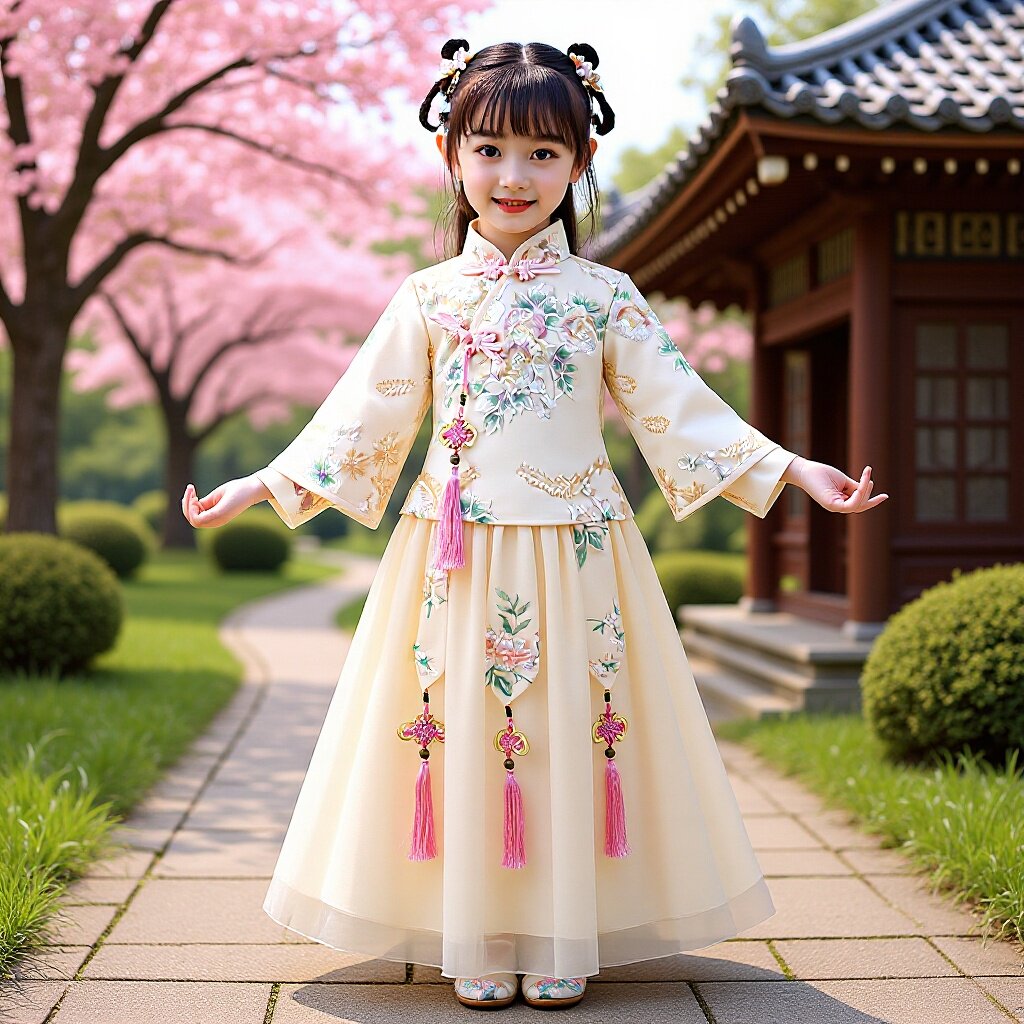 女童汉服夏小女孩中国风儿童唐装襦裙古风童装秋款亲子民族风
