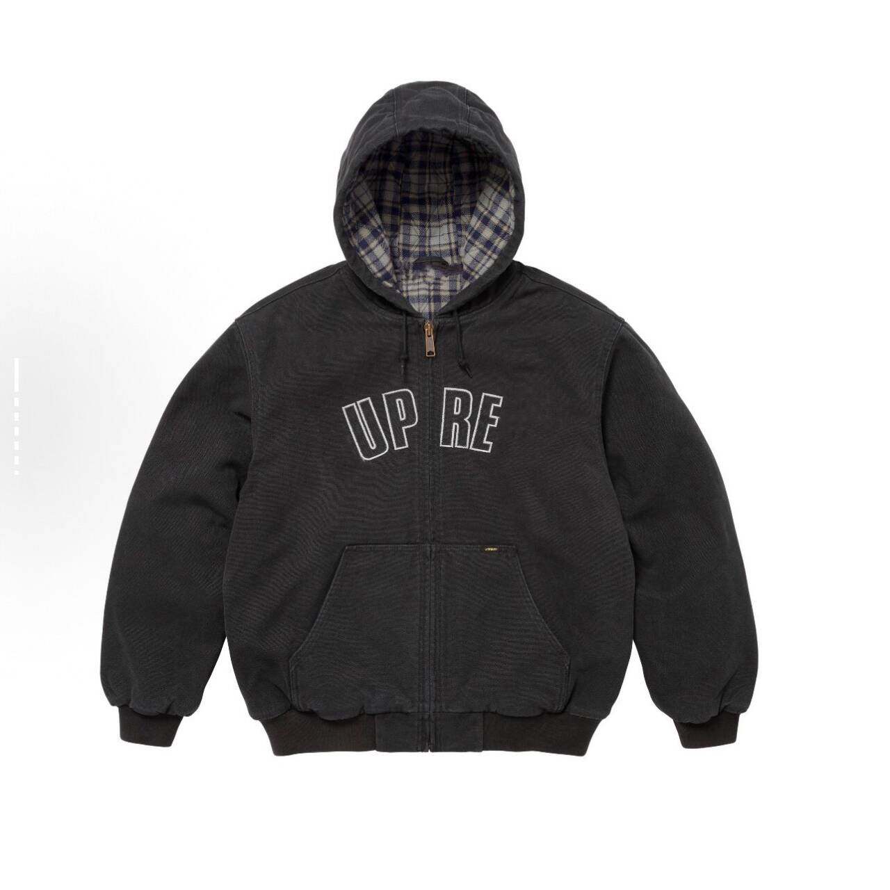 thumbnail for FW25 Arc Hooded Work Jacket Reflective Logo Letter Hooded Cargo Jacket Padded Jacket