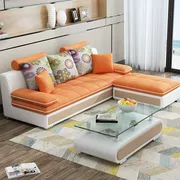 Sofa vải đơn giản căn hộ nhỏ kết hợp sofa có thể tháo rời và có thể giặt phòng khách sofa da ba chỗ - Giải trí / Bar / KTV