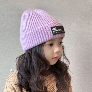 女童帽子套男孩防寒毛线帽针织洋气时髦保暖秋冬款护耳潮头帽女孩