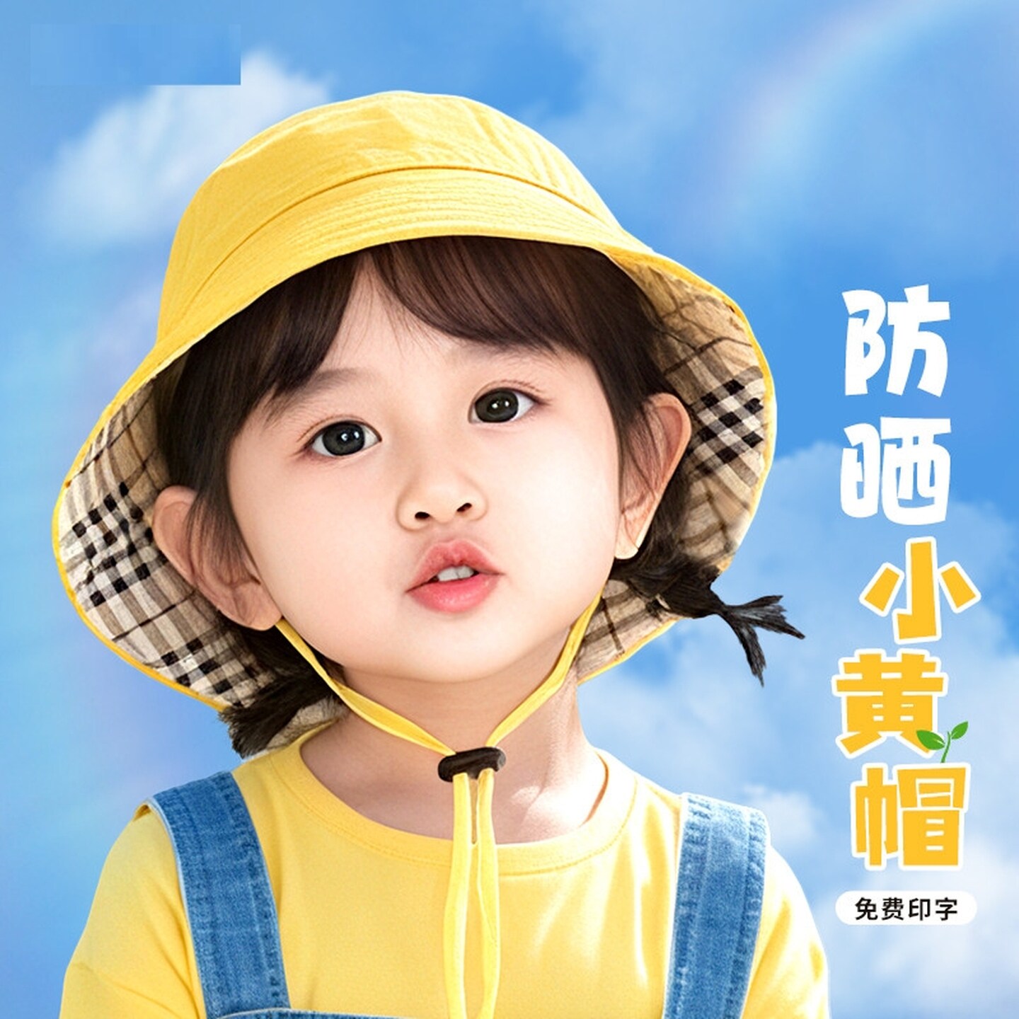 小学生专用小黄帽春游帽定制北京幼儿园安全过马路防晒儿童渔夫帽