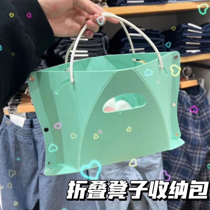 折叠凳塑料小马扎风旅行网红户外旅游火车便携式凳子超薄纸片矮凳