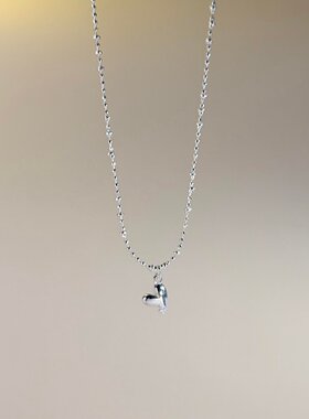 S925纯银爱心吊坠项链女