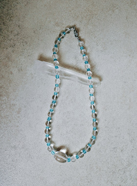 VANWAY白水晶冰块项链夏日穿搭薄荷曼波choker