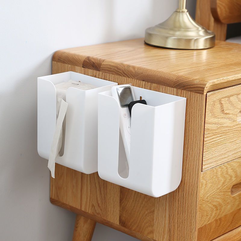 免打孔洗脸巾收纳盒厕所抽纸盒家用客厅壁挂式置物架卫生间纸巾盒