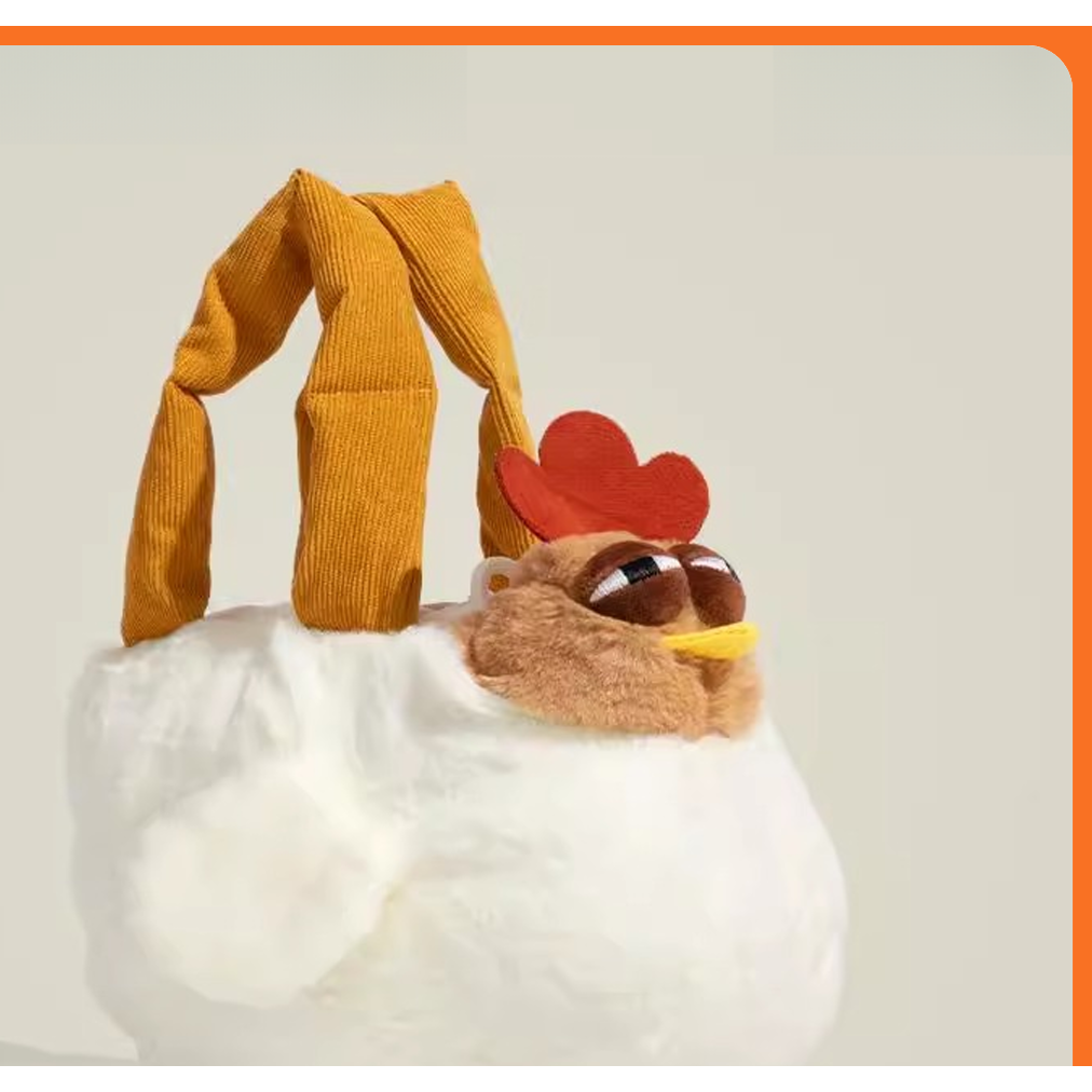 咯咯哒毛绒鸡包鬼迷日眼丑鸡包困咯咯咕咕小母鸡包女生生日礼物