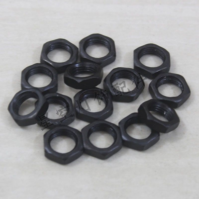 定制 灯饰灯具配件M10六角黑色螺母牙管螺帽台灯吸顶LED水晶灯螺