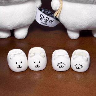 自嘲熊娃鞋可爱mini棉花娃娃鞋子毛绒玩偶公仔服装树脂桌面摆件