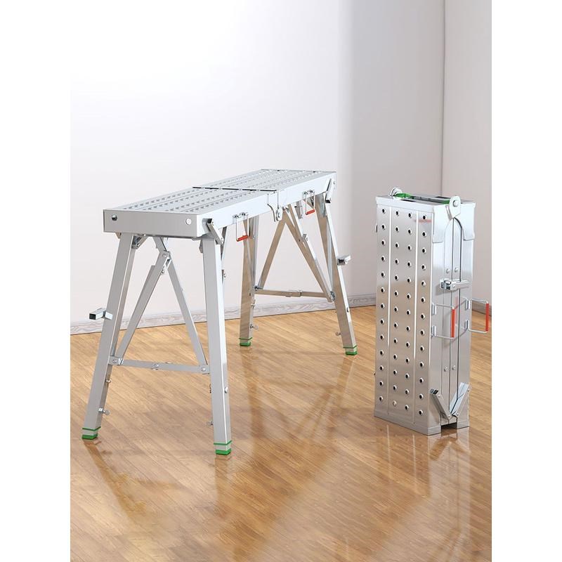 马凳刮腻子装修工程加厚家用梯子升降平台便携折叠伸缩梯凳脚手架