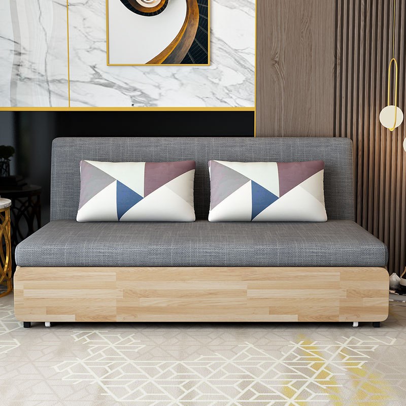 S实木沙发床可折叠1.8米坐卧两用客厅新款多功能储物推拉沙发大床