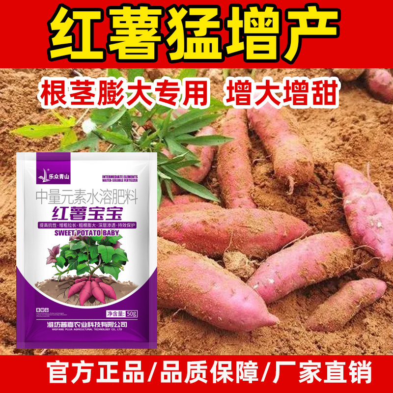 红薯宝宝叶面肥土豆山药姜蒜花生膨大防裂控旺增产地下根茎膨大素