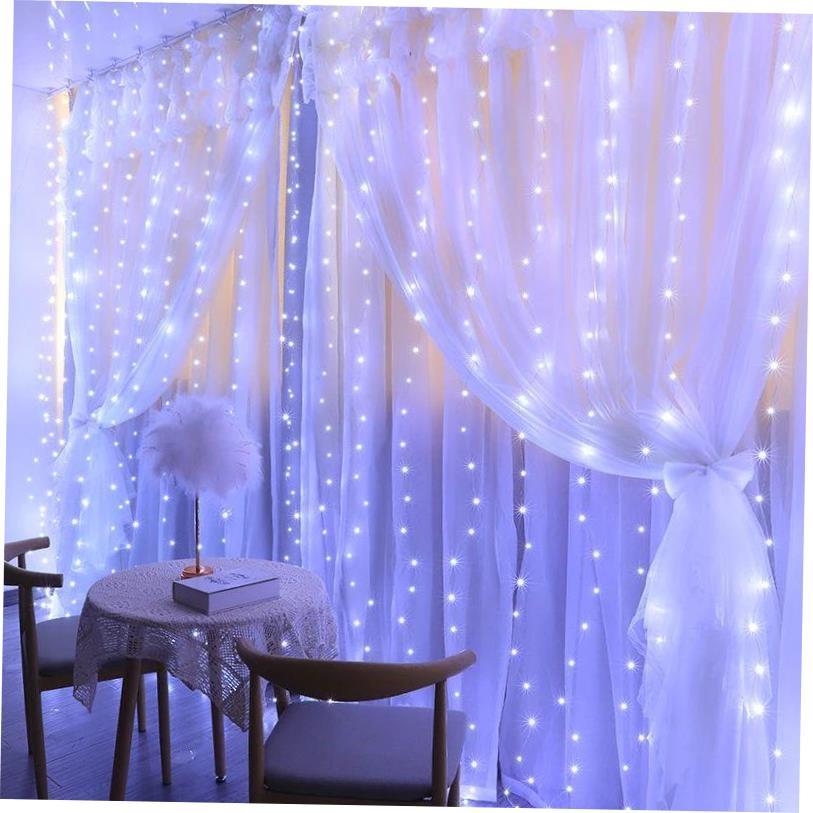 Christmas Lights Curtain Garland Merry Christmas Decorations