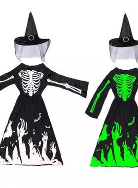 Glow-in-the-dark Reaper skeleton costume Halloween cosplay