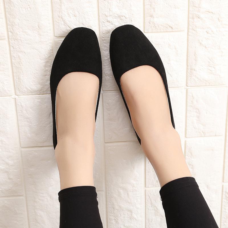 korean women flat shoes office work loafers 夏季大码平底鞋女