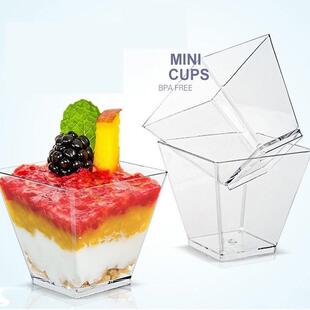 25/50/100pcs 60ML Disposable Plastic Dessert Cups Portion