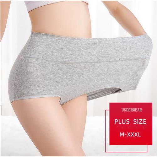 Women Cotton Underwear High Waisted Ladies Panties Plus Size