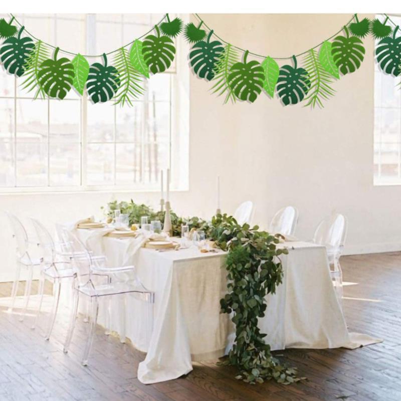 Turtle Leaf Decor Hawaii Party Happy Summer Birthday Party D