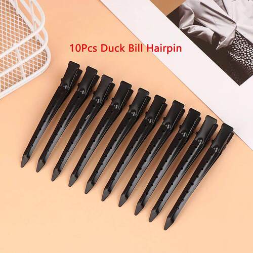 10Pcs Professional Salon Stainless Hair Clips Hair Styling T