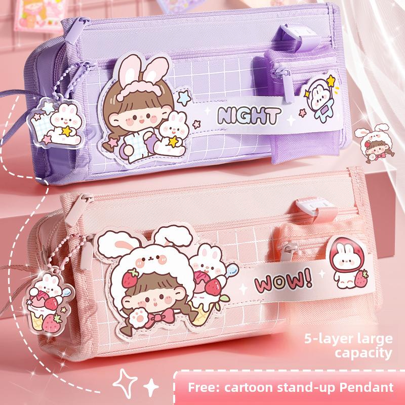 Korea Cute Pencil Cases for Girls Pencilcase Waterproof Canv