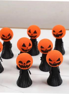 10Pc Cute Funny Halloween Pumpkin Jumping Doll Finger Puppet