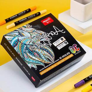 acrylic painter marker丙烯马克笔广纳双头水性软头不透色叠色