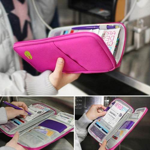 Travel Wallet Passport Credit ID Card Holder Organizer Cash
