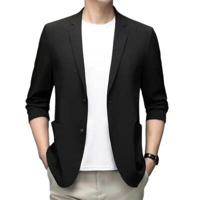Anti-Wrinkle Ultra Thin Ice Silk Suit Jacket Summer men blaz