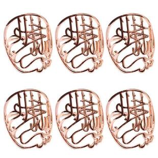 6Pcs Sturdy Serviette Ring Light Luxury Decorative Zinc