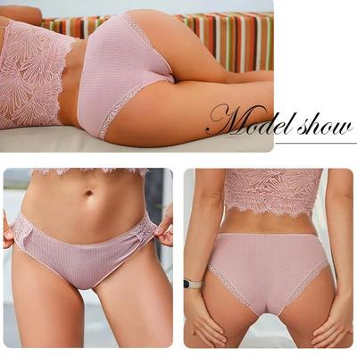 3Pcs/set Women Cotton Panties Low-Rise Underwear条纹女士内裤