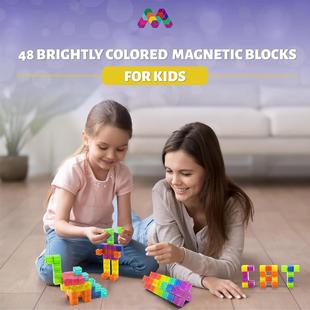 Magnetic Building Blocks ABS Cubes STEM Toys Montessori魔方