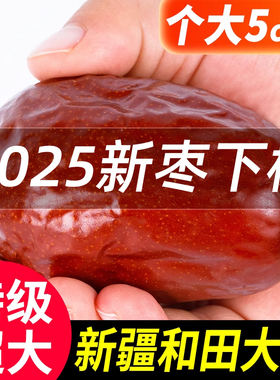 25新枣红枣新疆特级和田大枣一级超大枣子特产干果零食官方旗舰店