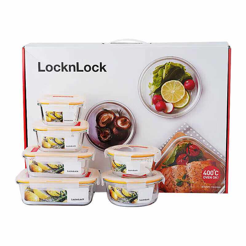 乐扣乐扣(LOCK&LOCK)保鲜盒微波炉饭盒耐热玻璃便当盒6件套LLG4使用感如何?