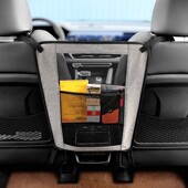 汽车座椅中间隔离网收纳袋防儿童挡小孩狗狗宠物隔断网前后排挡板