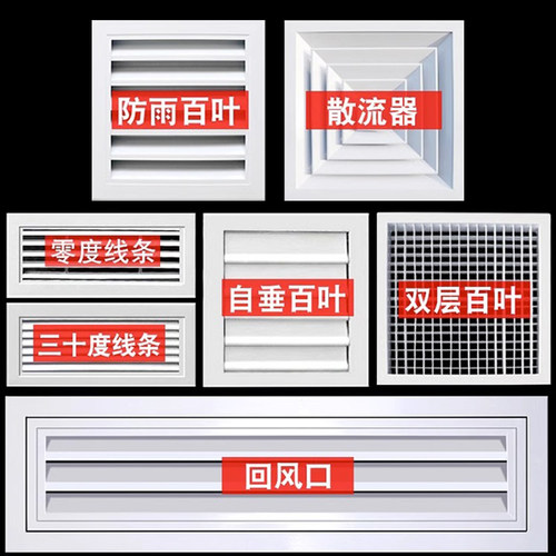 余果铝合金出风口门铰防雨