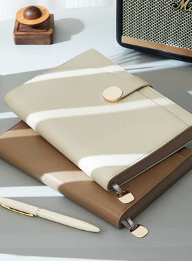 笔记本本子a5商务简约办公用工作会议记录记事本加厚精致高颜值大学生考研日记本高档礼盒套装定制可印logo