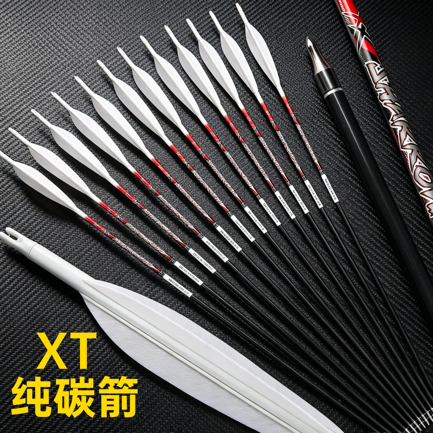 真羽纯碳箭射箭比赛用XT箭矢
