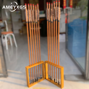 仿古箭头折叠箭架实木复古箭头插入传统弓箭架箭壶箭囊箭筒套档子