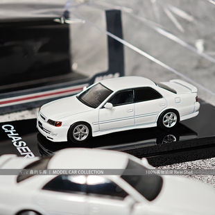 HobbyJapan HJ 1:64 丰田 CHASER TOURER V JZX100 汽车模型摆件