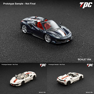 TPC 1:64 法拉利488Pista Novitec 合金仿真汽车模型收藏摆件礼品