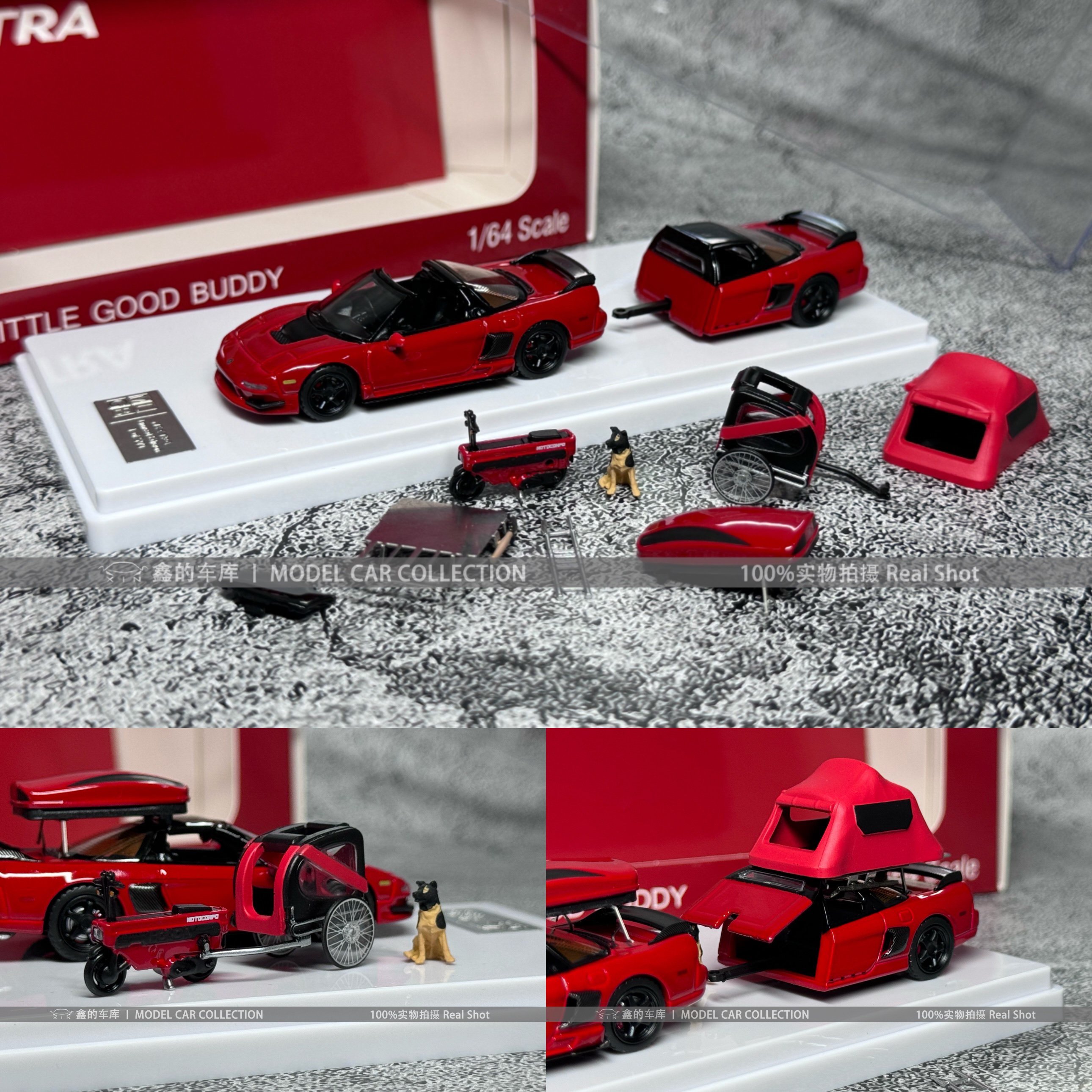 mlgbmodel 1:64 本田nsx tra by chris cut 露营套装合金汽车模型