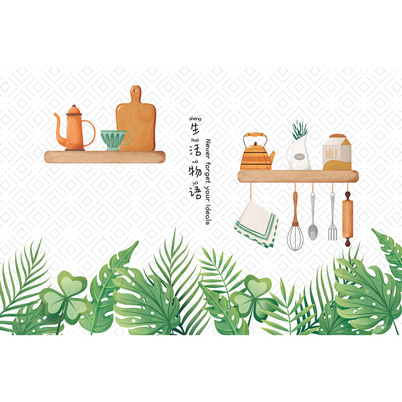 网红厨房防油贴纸自粘灶台用吸油纸防水加厚耐高温油烟机墙贴墙纸,家居饰品,软装墙贴,淘宝优惠券,粉丝福利购,淘宝优惠卷