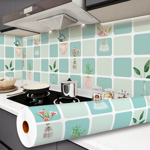 耐高温灶台墙面自粘防油贴纸