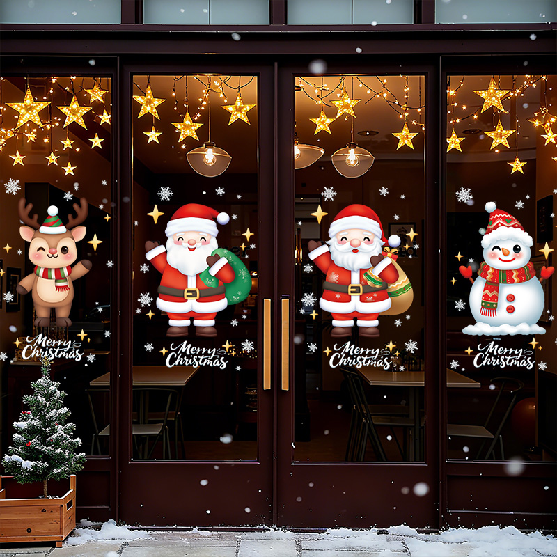 2026圣诞节装饰品静电贴玻璃贴