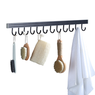 免打孔厨房挂钩挂架挂勺置物架壁挂锅铲多功能收纳神器墙壁排钩