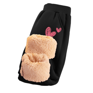 真维斯童装女童加绒裤子儿童秋冬款加厚羊羔绒棉裤女大童运动裤冬