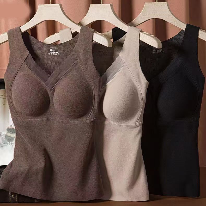 石墨文胸保暖背心秋冬打底修身烯