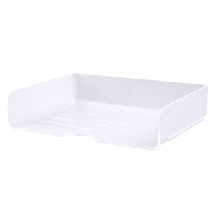 透明文件座三层多层塑料横式框文件盘学生桌面档案整理资料收纳架置物筐办公室书籍整理用品大全可自由叠加