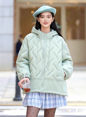 运动年轻丨云感超轻羽绒服3822撞色拼接连帽宽松大码90白鸭绒外套