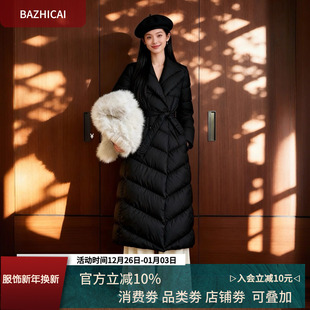 极寒400克羽绒加厚外套9268 90白鹅绒羽绒服女长款 年终巨献 新款
