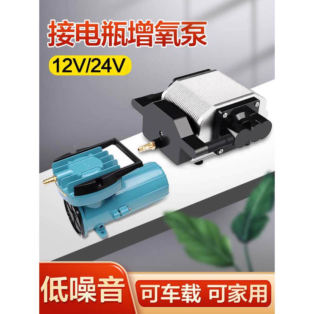 12v打氧机小型卖鱼专用车载24v增氧气泵直流电瓶充氧机养鱼户外泵